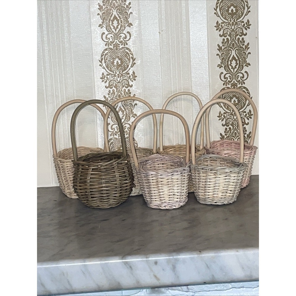7 Miniature‎ Basket Set | Roughly 3" Wide x 5" Tall